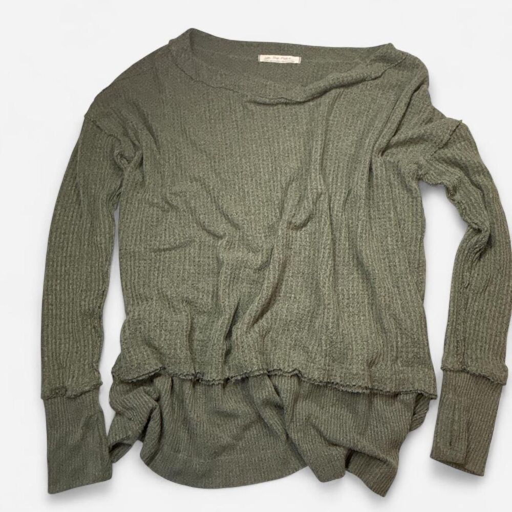 We The Free Women's Green Oversized Sweater Jumper S